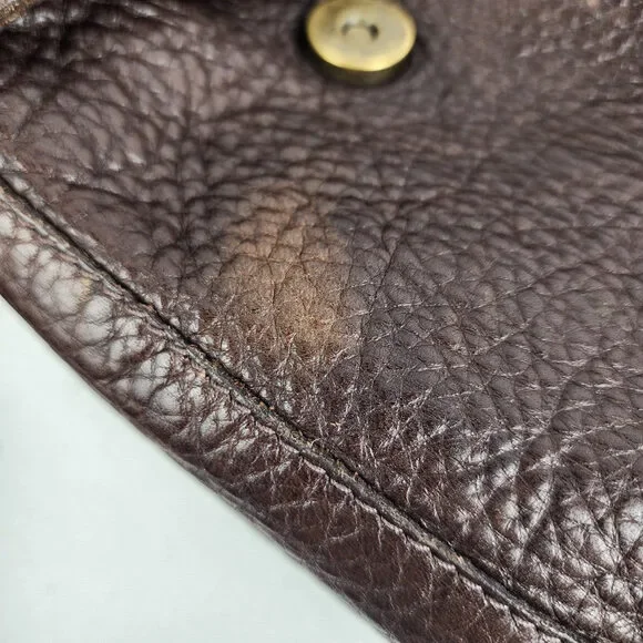 Roots Brown Pebbled Leather Computer Book Bag - Picture 11 of 16